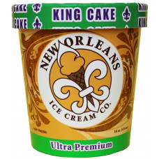 New Orleans Ice Cream - King Cake - 16oz Pint