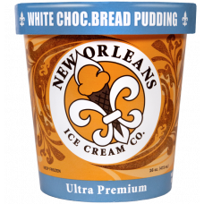 New Orleans Ice Cream - White Chocolate Bread Pudding - 16oz Pint